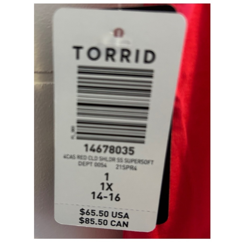 TORRID Super Soft Cold Shoulder Mini Dress‎ Bright Berry Red Sz 1X Vacation - Picture 10 of 14